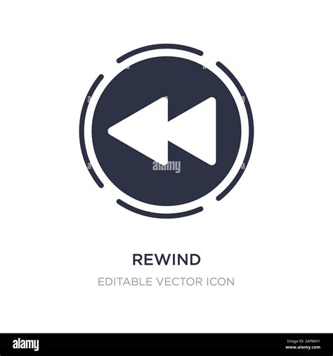 Rewind Icon On White Background Simple Element Illustration From Ui