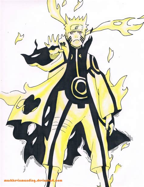 Narutos Enhanced Nine Tails Chakra Mode By Markkevinmanding On Deviantart