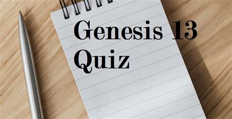Genesis Chapter 13 Quiz Salvationcall