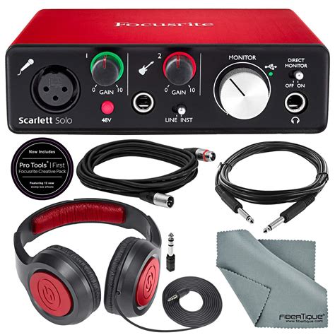 Focusrite Scarlett Solo Usb Audio Interface 2nd Generation Bundle