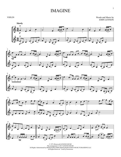 John Lennon Imagine Sheet Music Notes Download Printable PDF Score