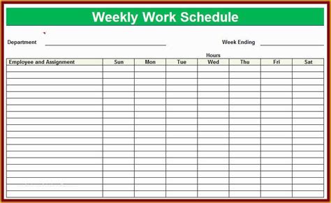 Employee Work Schedule Template Doctemplates Hot Sex Picture