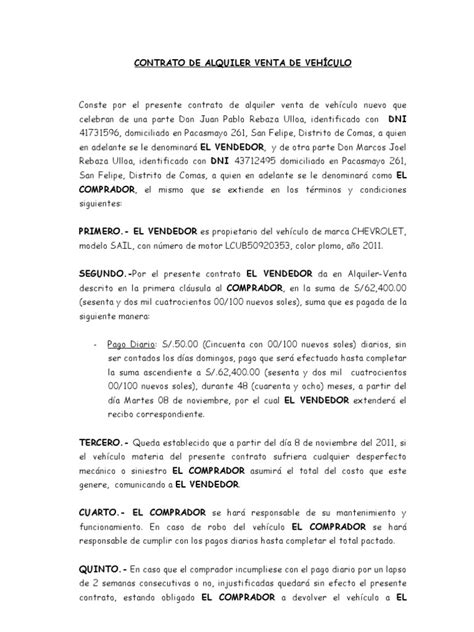 Carta Responsiva Renta De Vehiculo Prestamos Quirografarios Montepio