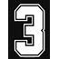 White Football Shirt Number 3 Template  Free Printable Papercraft
