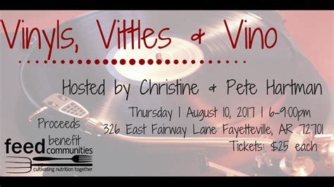 Vinyls Vittles And Vino Event To Benefit Feed Communities