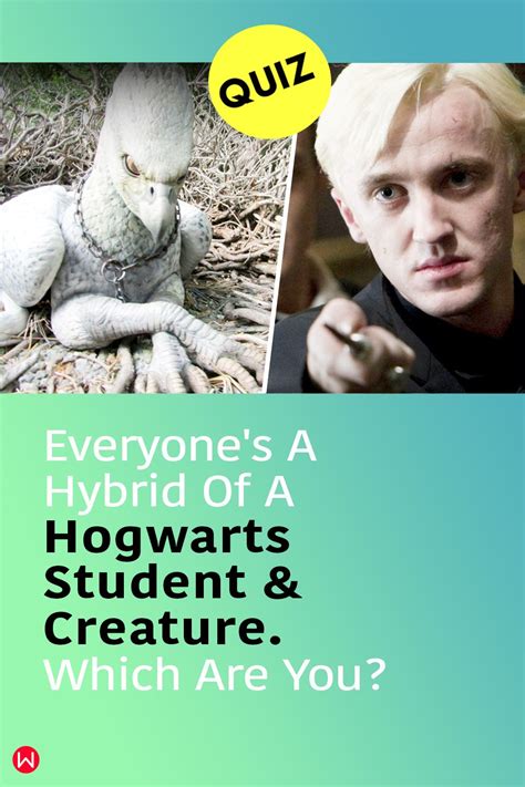 Quiz Everyone Is A Hybrid Of A Hogwarts Student Creature Which Are You