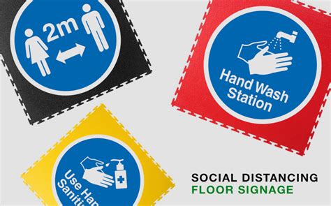 Social Distancing Floor Signs Covid 19 Floor Signage