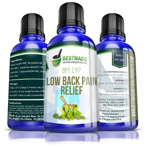 Low Back Pain Relief Bm197 30ml Natural Remedy To Relieve Muscle