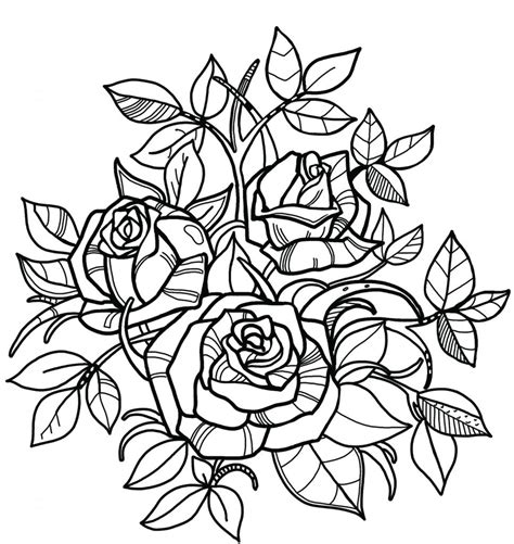 Download the free floral inspirational quote coloring page. Printable Beautiful Roses coloring page for both aldults ...