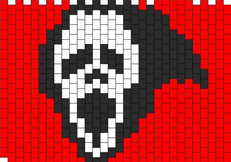 Ghostface From Scream Perler Bead Pattern Bead Sprites Characters Images