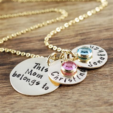 Personalized Mom Necklace Personalized Charm Necklace T For Mom