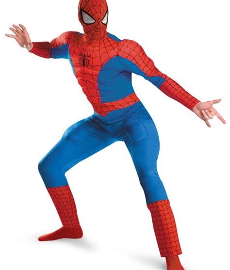 Muscle Chest Adult Spiderman Costume Halloween Costume