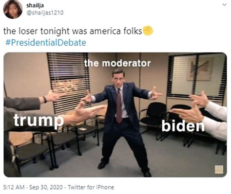 Internet Explodes With Memes During Trump Biden Debate Daily Mail Online