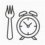 Lunch Clock Icon Eat Schedule Timer Icons