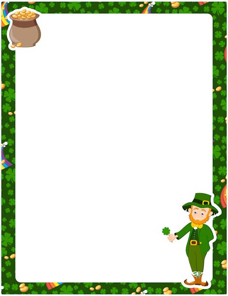 St Patricks Day Border Clip Art Page Border And Vector Graphics In