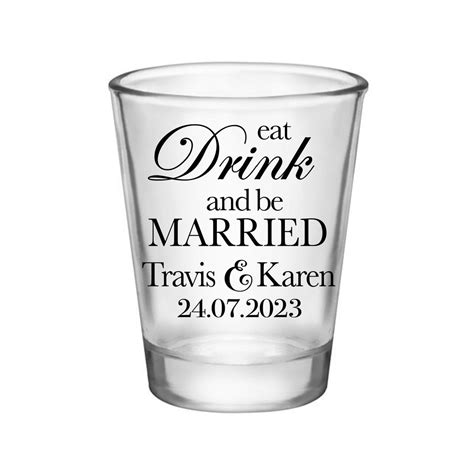 Wedding Shot Glasses Personalized Wedding Favors Customized Shot Glasses Wedding Party Ts For