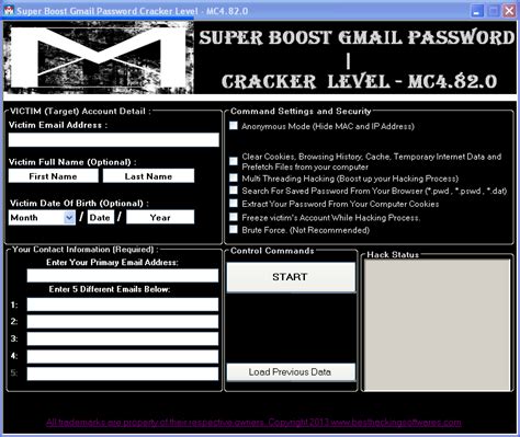 Professionalhackerpremiumsoftware Super Boost Gmail Password Cracker Level Mc482