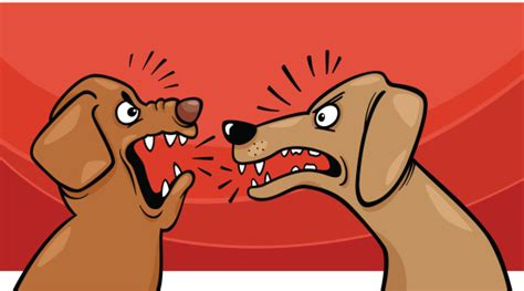 Angry Barking Dogs Cartoon Illustration Stock Illustration Download