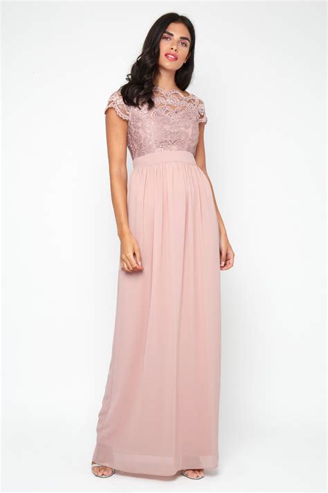 Tfnc Abilina Pale Mauve Maxi Dress Tfnc Party Dresses