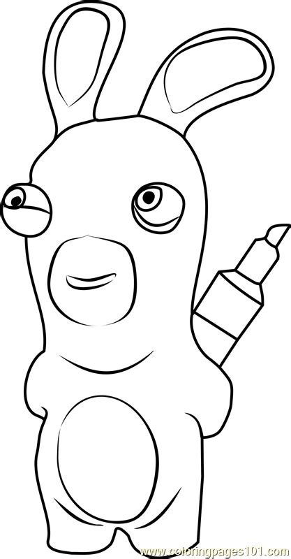 Rabbids Coloring Page for Kids - Free Rabbids Invasion Printable
