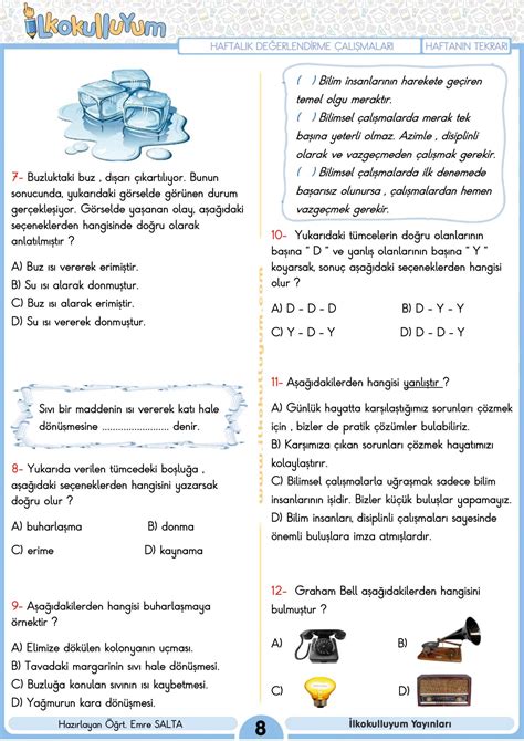 4. SINIF 20. HAFTA ÖDEVLERİ (ETKİLEŞİMLİ VE CEVAP ANAHTARLI) | İlkokulluyum
