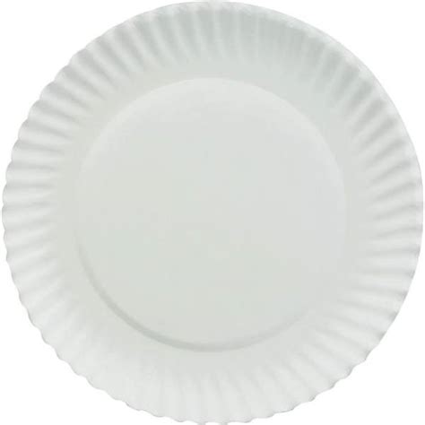 Green Label 6 Uncoated Paper Plates White Case Of 1000 Hd Supply