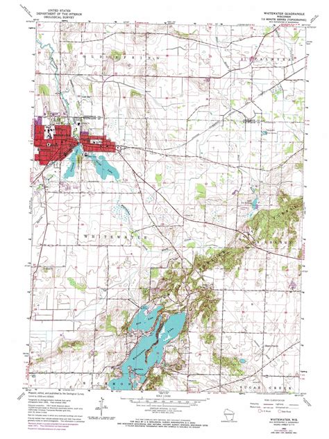 Whitewater Topographic Map 1 24 000 Scale Wisconsin