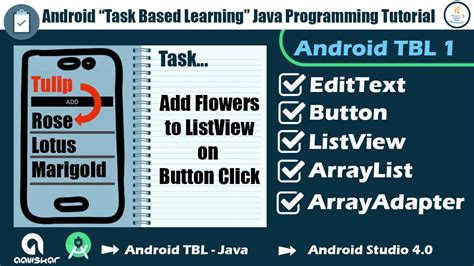 Android Tbl Java Task 1 Add Flowers From Edittext To Listview On