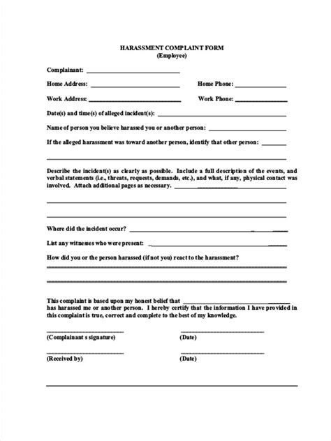FREE 10+ Employee Complaint Forms in PDF | Ms Word
