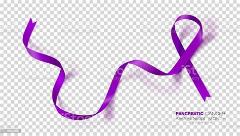 Pancreatic Cancer Awareness Month Purple Color Ribbon Isolated On