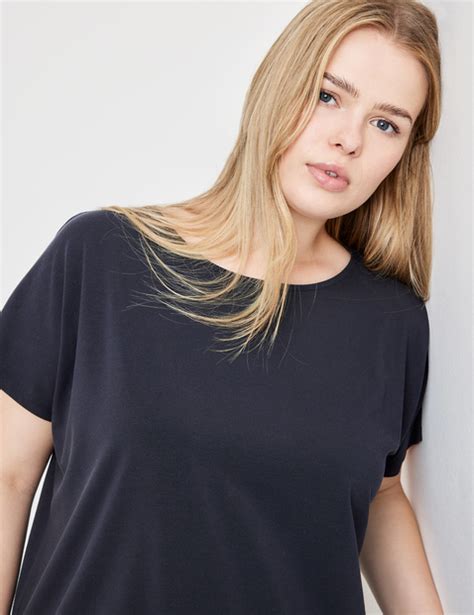 Casual Basic Top With A Back Pleat In Blue Gerry Weber