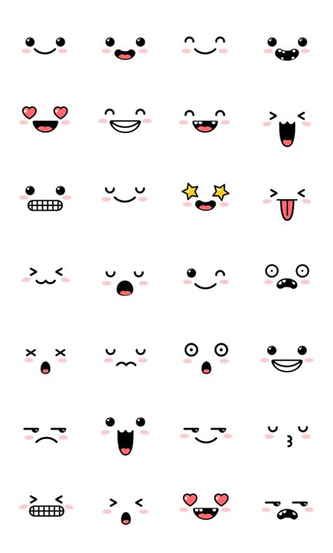 Vector Transparente Png Y Svg De Ojos De Emoticon Kawaii Images
