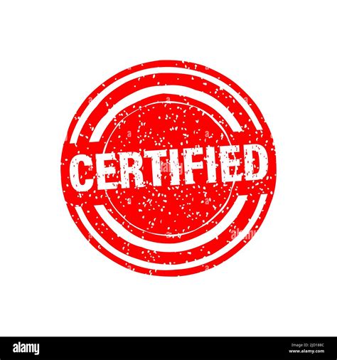 Certified Stamp For Banner Design Red Verified Badge Icon Vector Stock