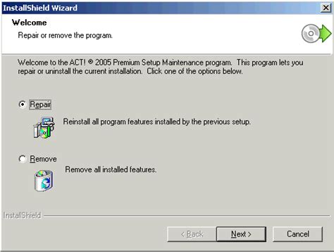 So im trying to install a program through installshield wizard, but the problem is that its trying to install the files to the c drive which has no. InstallShield Wizard: Welcome Repair or Remove Program ...