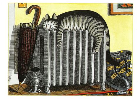 Striped Cat By B Kliban Kliban Cat Cats Illustration Cat Paws