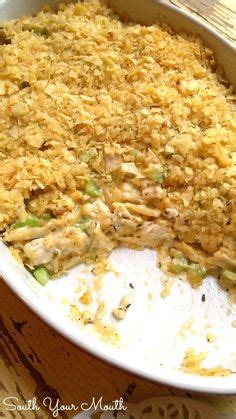 Curried chicken/turkey with water chestnuts, ingredients: Hot Chicken Salad Paula Deen | food | Hot chicken salads, Warm chicken salad, Chicken salad recipes