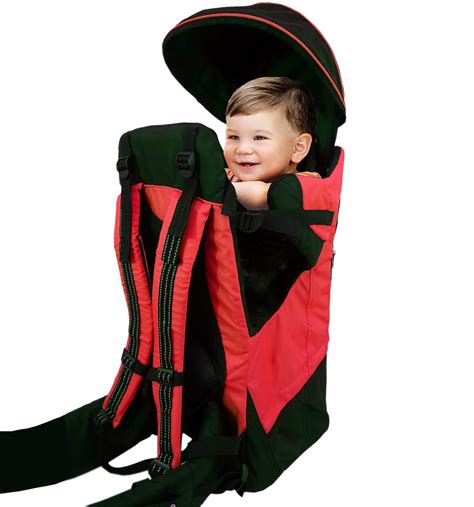 Deluxe Red Baby Toddler Backpack Cross Country Carrier Stand Child Kid