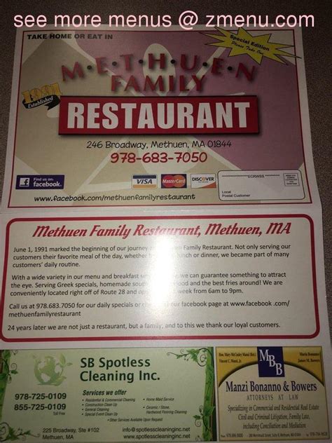 We did not find results for: Online Menu of Methuen Family Restaurant Restaurant ...