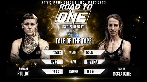 Mtwc Road To One Finals Morgane Pouliot Vs Taylor Mcclatchie Youtube