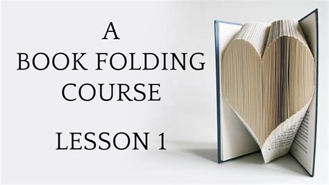 Book Folding Tutorial Lesson 1 Youtube