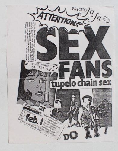 Vtg 1980s Sex Fans Tupelo Chain Sex At Club Lingerie Punk Rock Concert