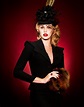 Abigail Aldridge black velvet ribbon cocktail hat, Makeup Magazine ...