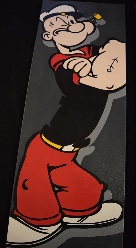 Popeye Olive Oyl Bluto The Brutus Pop Art Hand Painted Acrylic Etsy