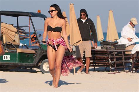 Bre Manziel Tiesi In A Black Bikini At The Beach In Miami Celebmafia