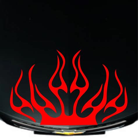 Car Racing Flames Hot Fire 285x 185 Hood Decals Vinyl Graphics