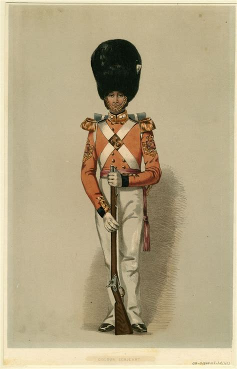 Colour Sergeant Grenadier Guards 1844 Military Uniforms Military Art
