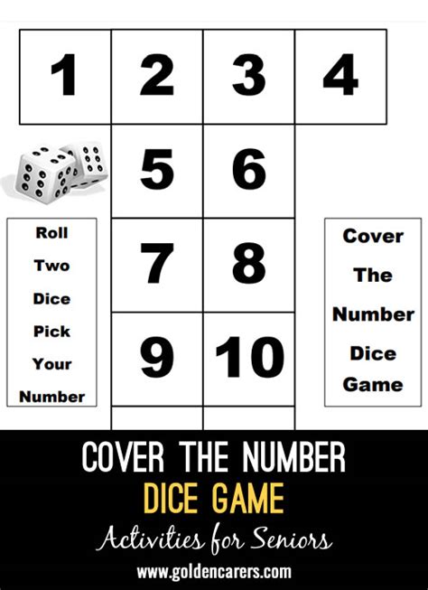 Cover The Number Dice Game