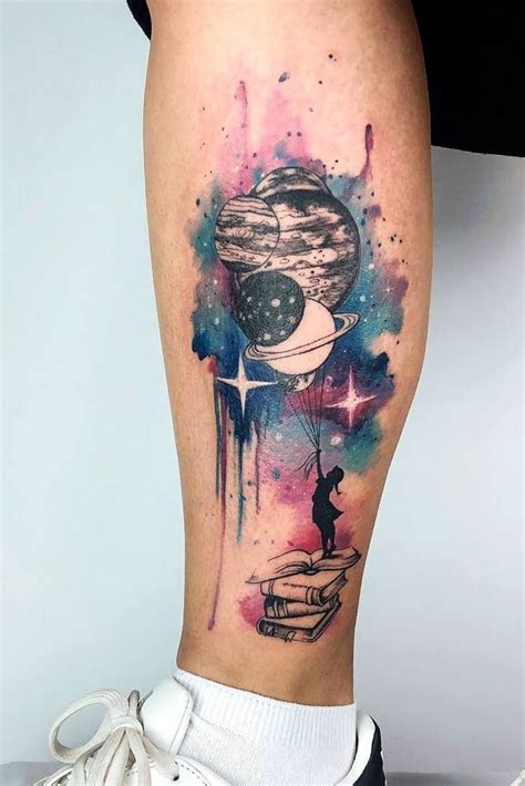 61 Gorgeous Looking Watercolor Tattoo Ideas Planet Tattoos Galaxy