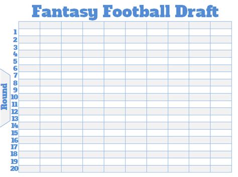 Fantasy Football Draft Board Creator - FREE Printable