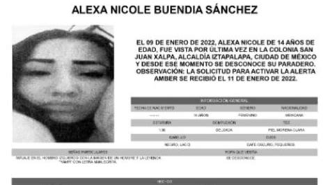 Activan Alerta Amber Para Localizar A Alexa Nicole Buendía N